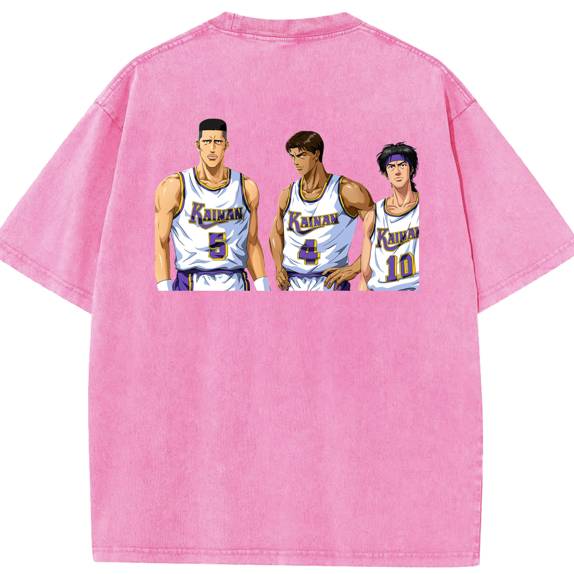 （画像用） SLAM DUNK／スラムダンク 綿100% ヴィンテージ風 半袖Tシャツ（背面プリント）